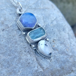 Tranquility Gemstone Pendant in Sterling Silver