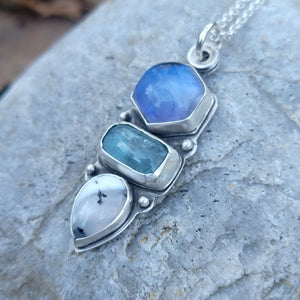 Tranquility Gemstone Pendant in Sterling Silver