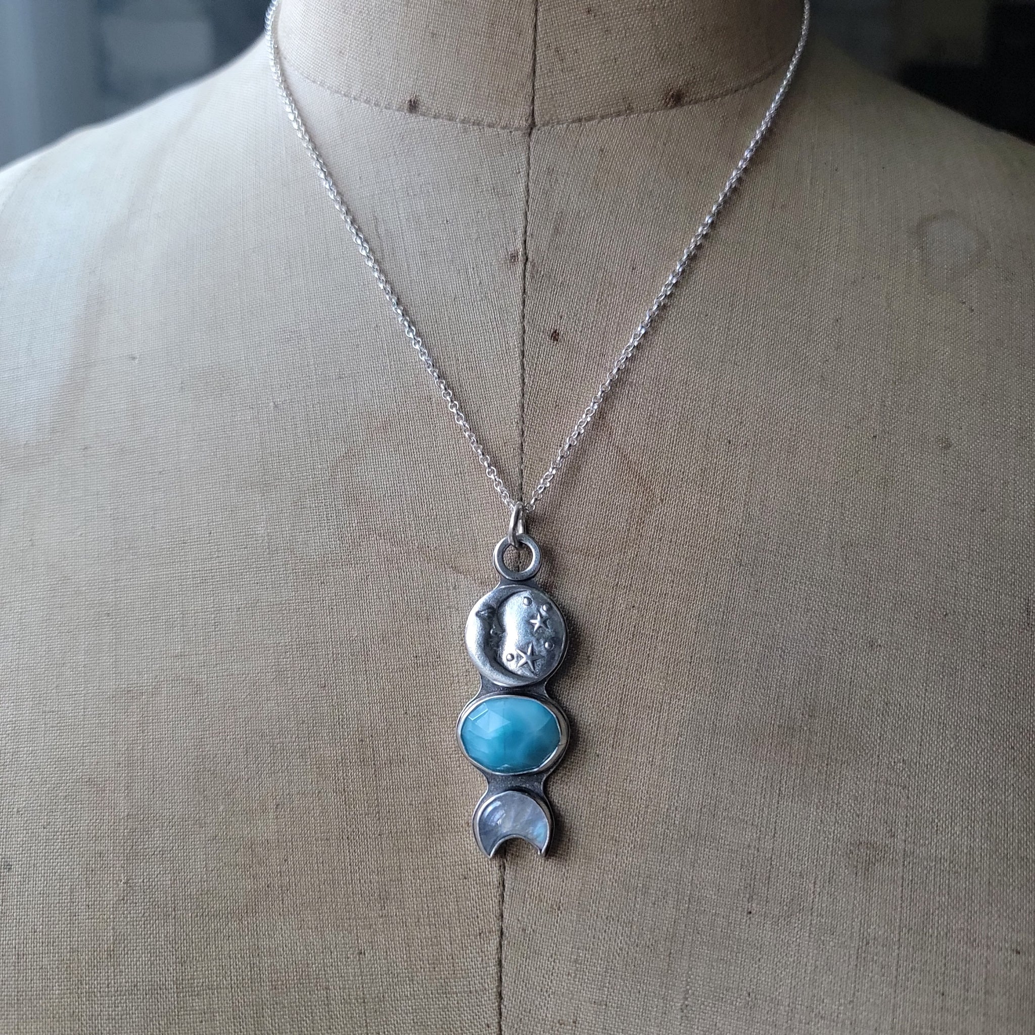 Winter Totem Pendant #2 in Sterling Silver