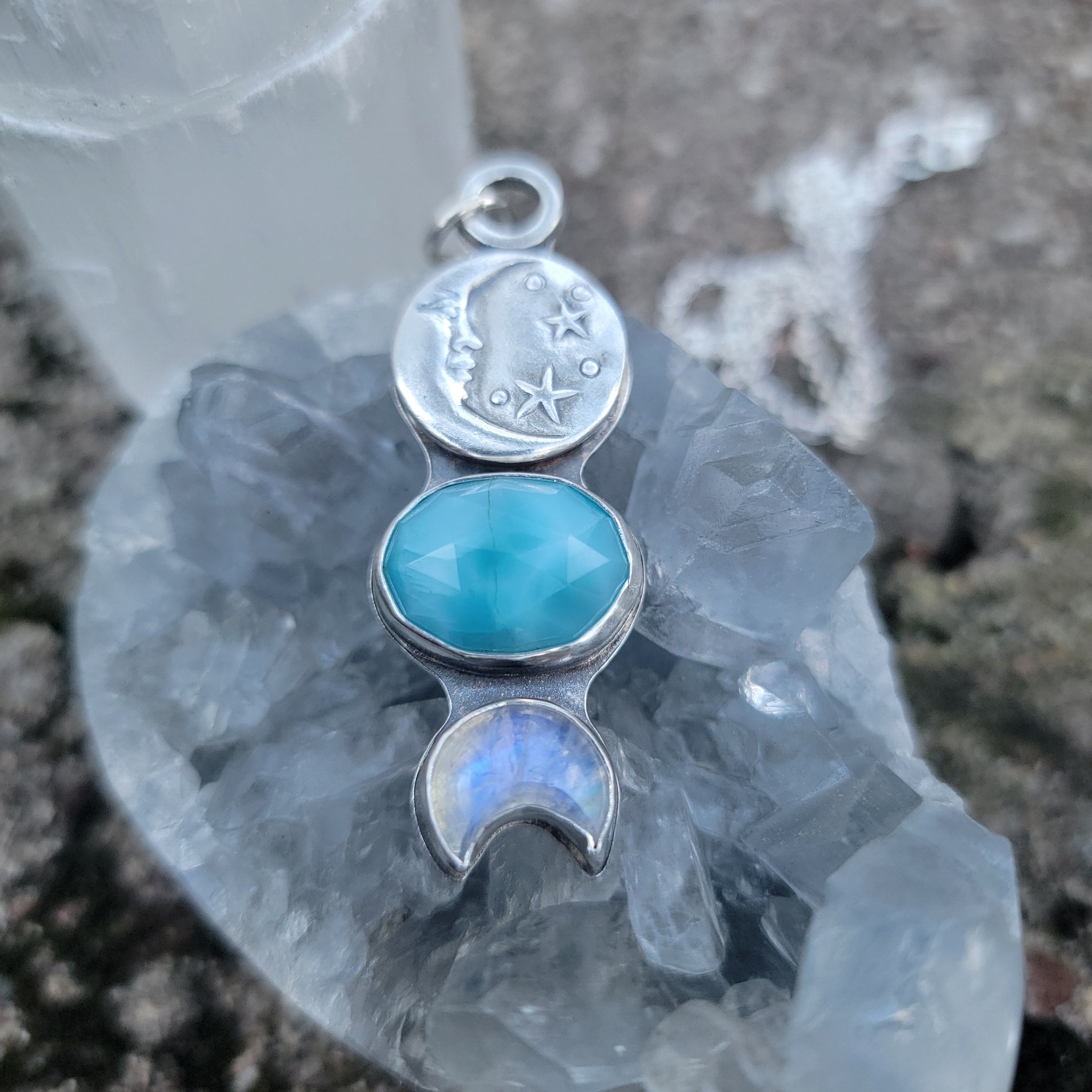 Winter Totem Pendant #2 in Sterling Silver