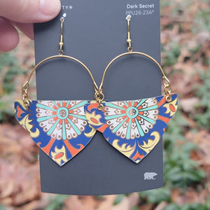 Holiday Paisley Collection - Repurposed Vintage Tin Earrings & Necklaces