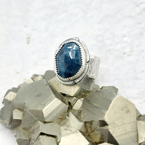 Midnight Blue Apatite Ring in Sterling Silver Size 8.75