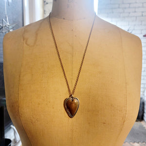 Native Copper Heart Pendant in Sterling Silver