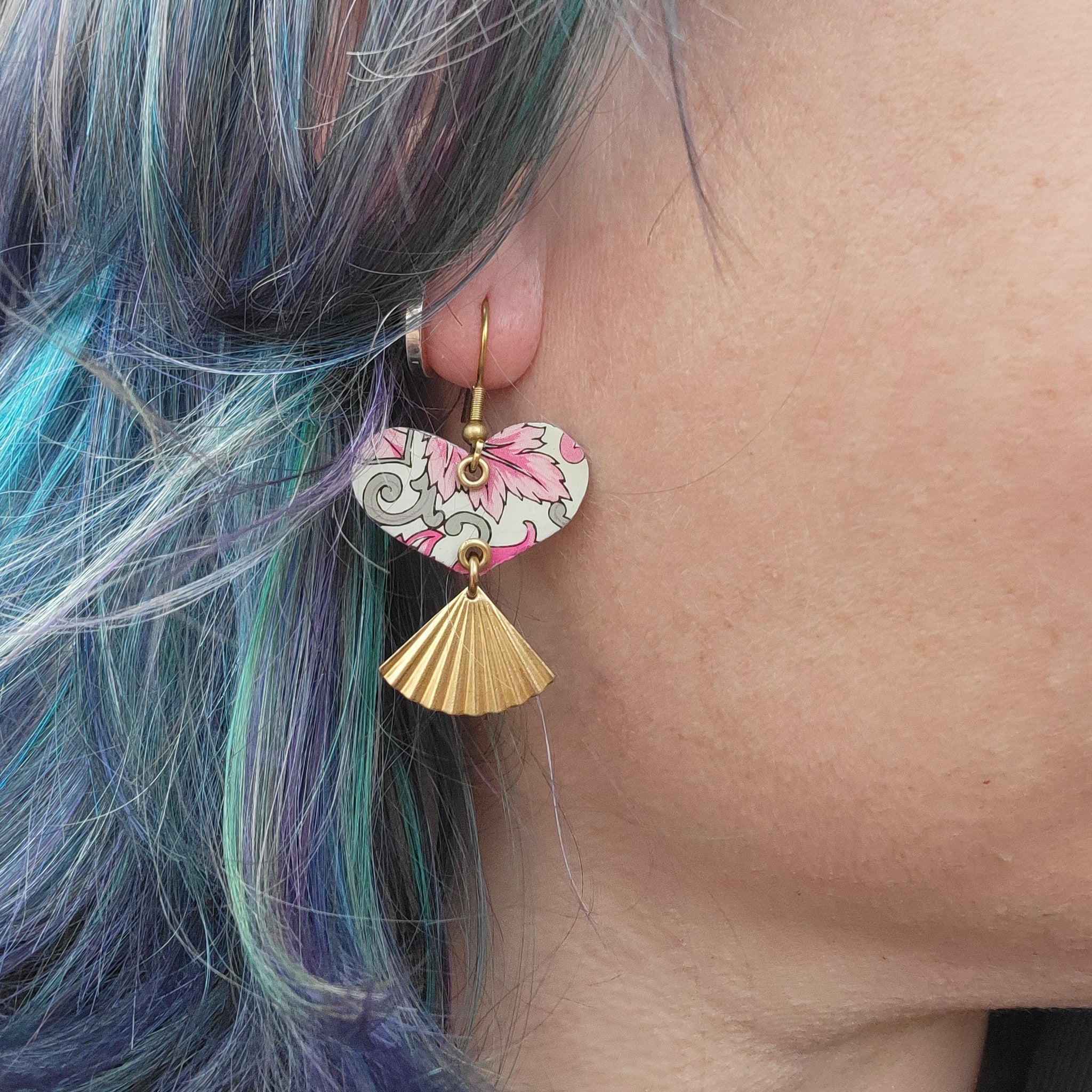 Valentine Collection - Repurposed Vintage Tin Earrings