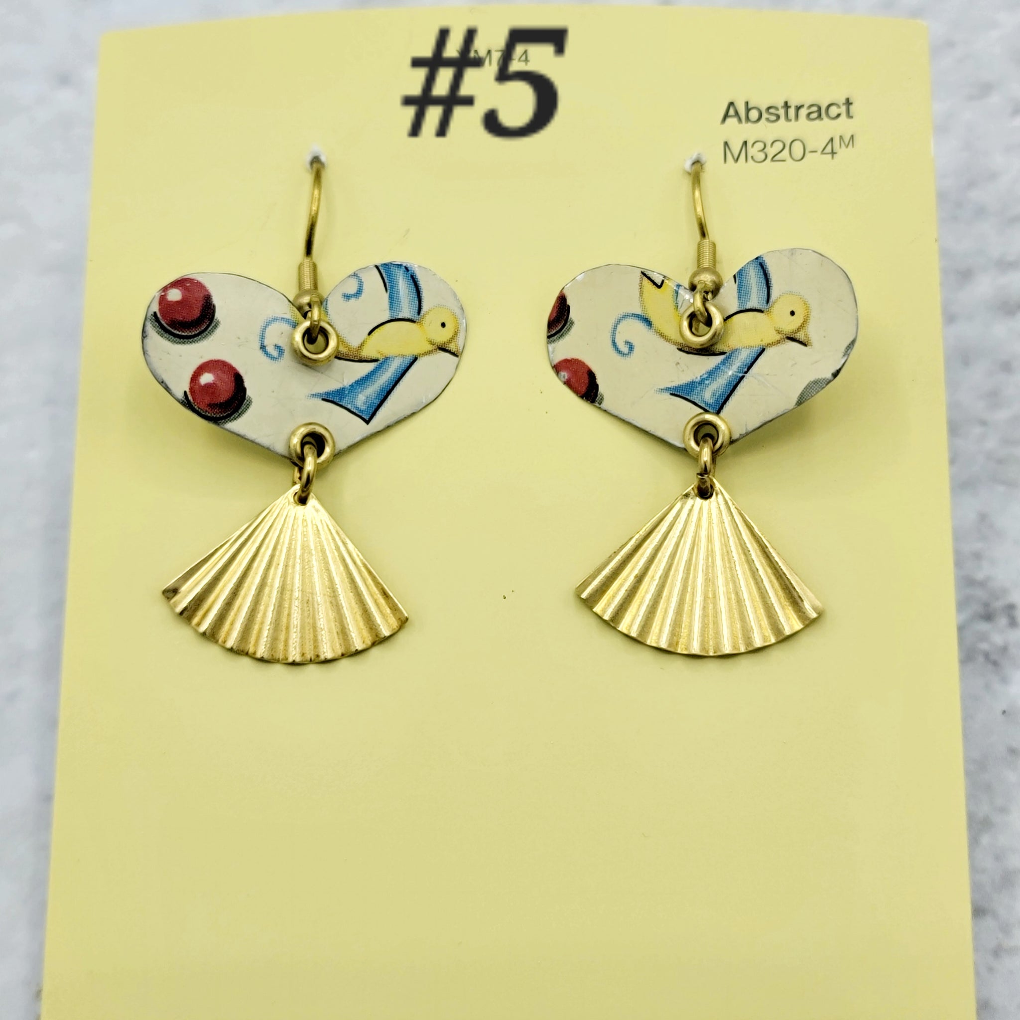 Valentine Collection - Repurposed Vintage Tin Earrings