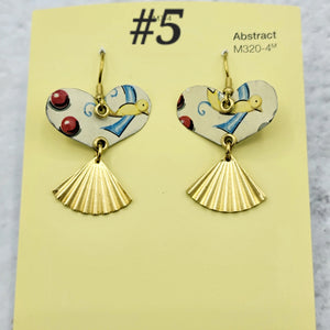 Valentine Collection - Repurposed Vintage Tin Earrings