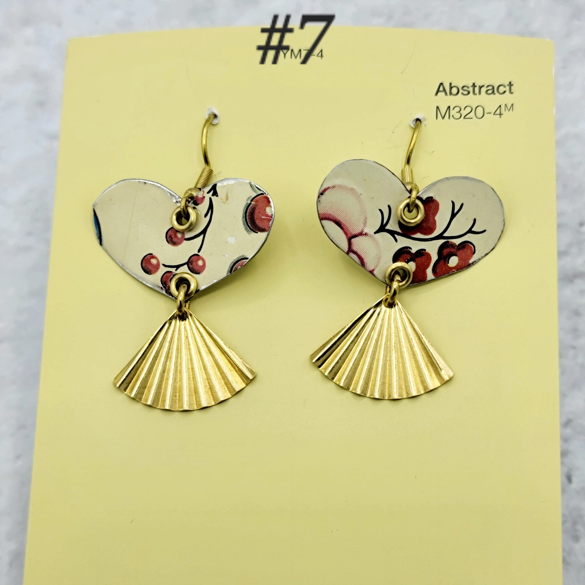 Valentine Collection - Repurposed Vintage Tin Earrings