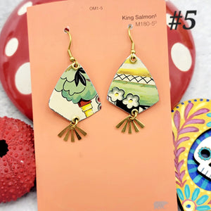 Cheerful Collection - Repurposed Vintage Tin Earrings