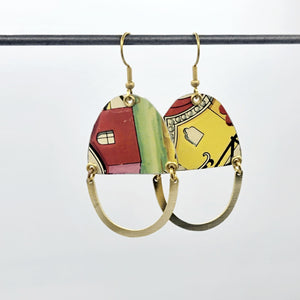 Cheerful Collection - Repurposed Vintage Tin Earrings