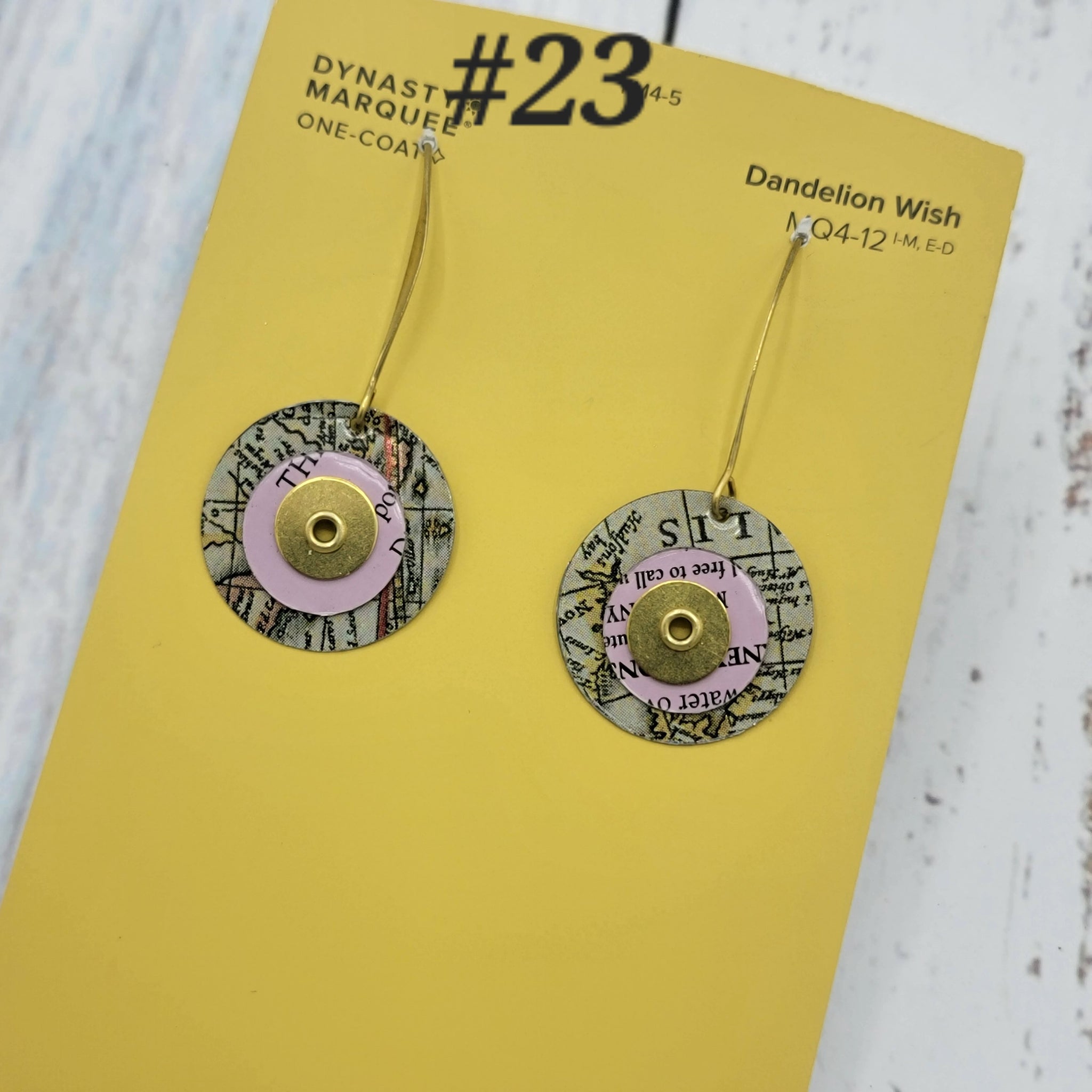 Kinetic Circles Collection - Repurposed Vintage Tin Earrings