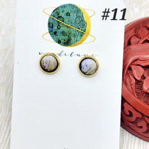 Vintage Tin Mini Posts Collection - Repurposed Vintage Tin Earrings