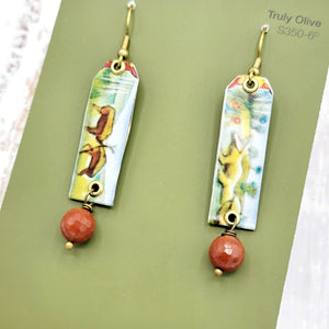 Carousel Collection - Repurposed Vintage Tin Earrings