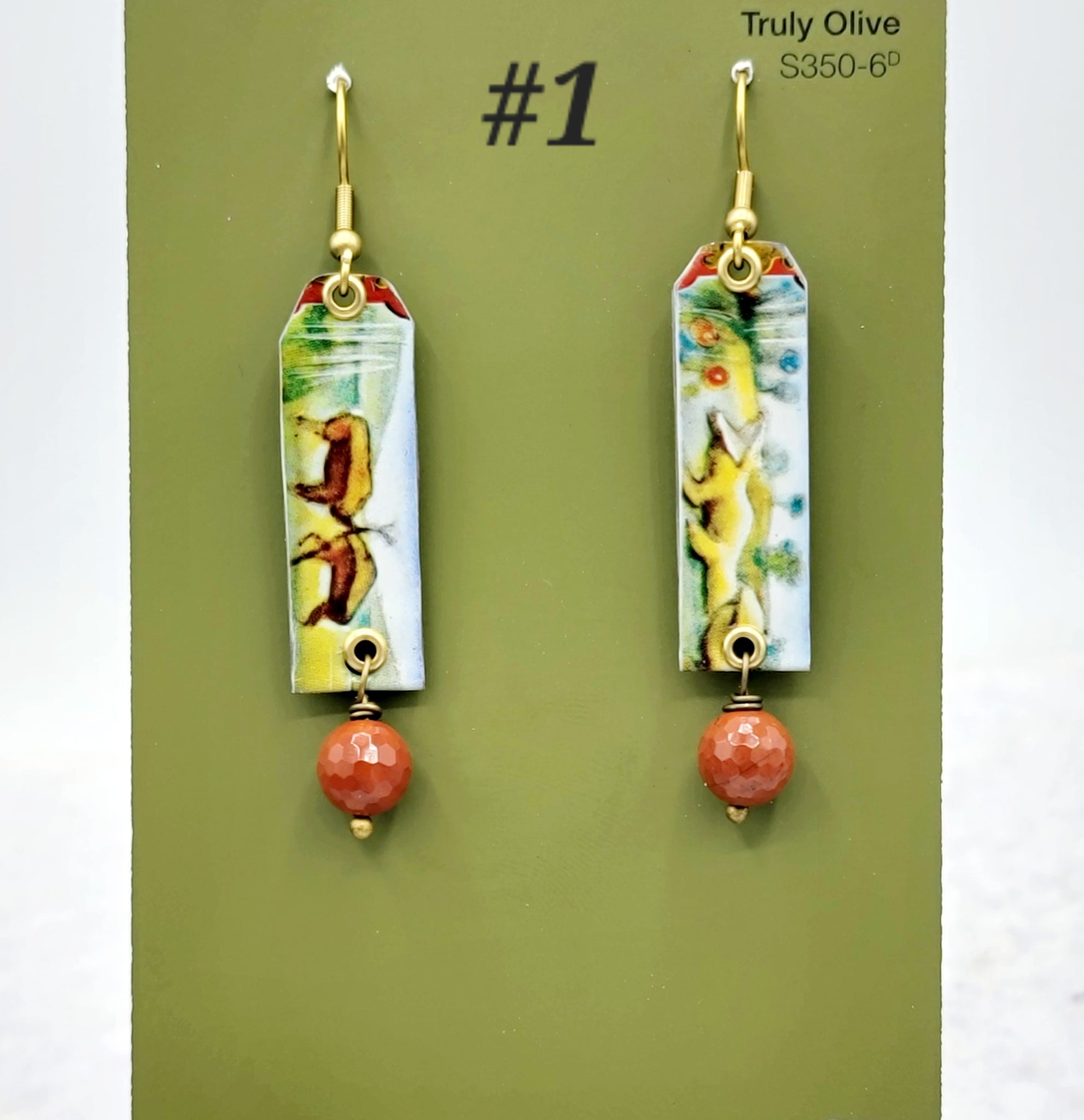 Carousel Collection - Repurposed Vintage Tin Earrings