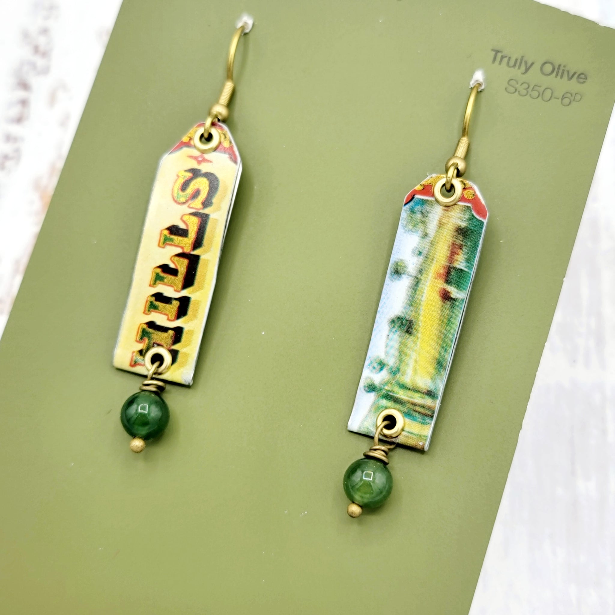 Carousel Collection - Repurposed Vintage Tin Earrings