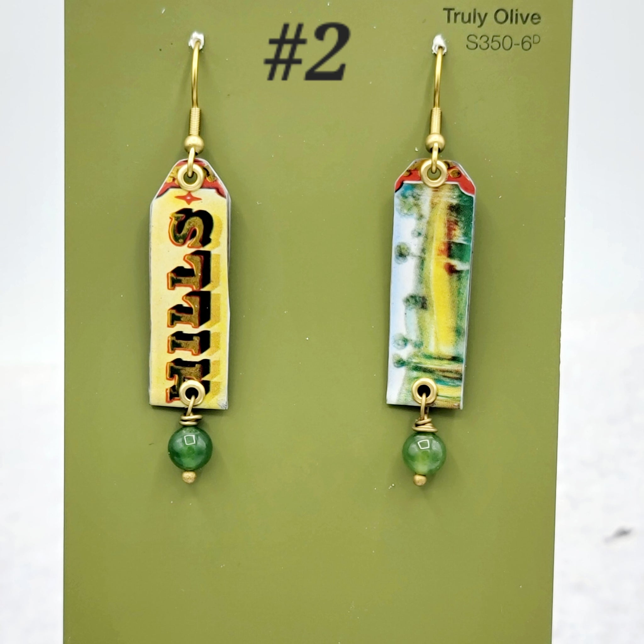 Carousel Collection - Repurposed Vintage Tin Earrings