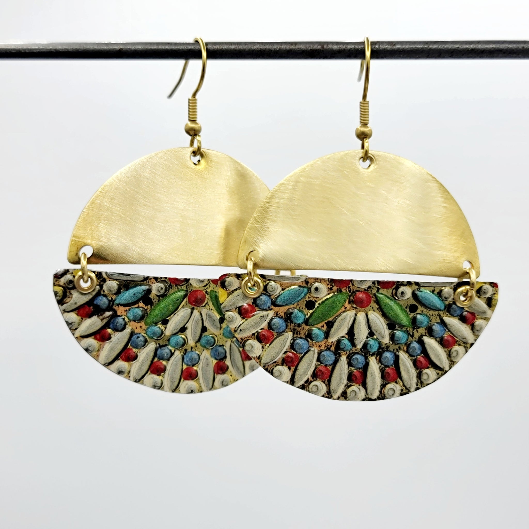 Kaleidoscope Collection - Repurposed Vintage Tin Earrings