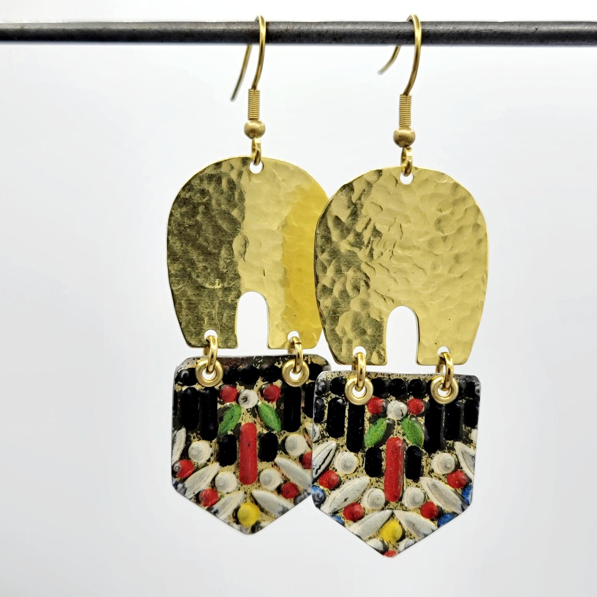 Kaleidoscope Collection - Repurposed Vintage Tin Earrings