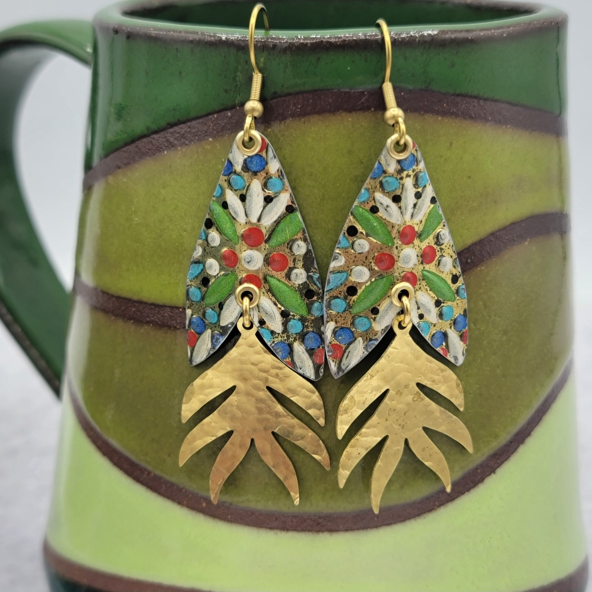 Kaleidoscope Collection - Repurposed Vintage Tin Earrings