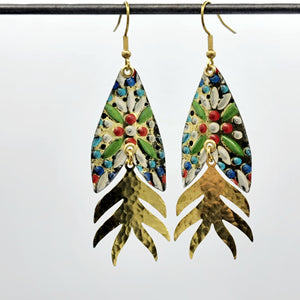 Kaleidoscope Collection - Repurposed Vintage Tin Earrings