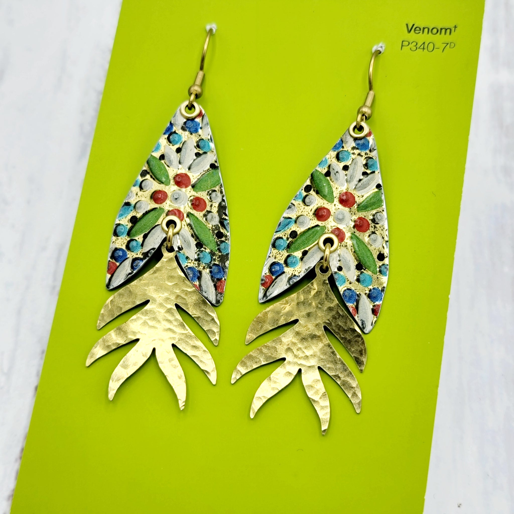 Kaleidoscope Collection - Repurposed Vintage Tin Earrings