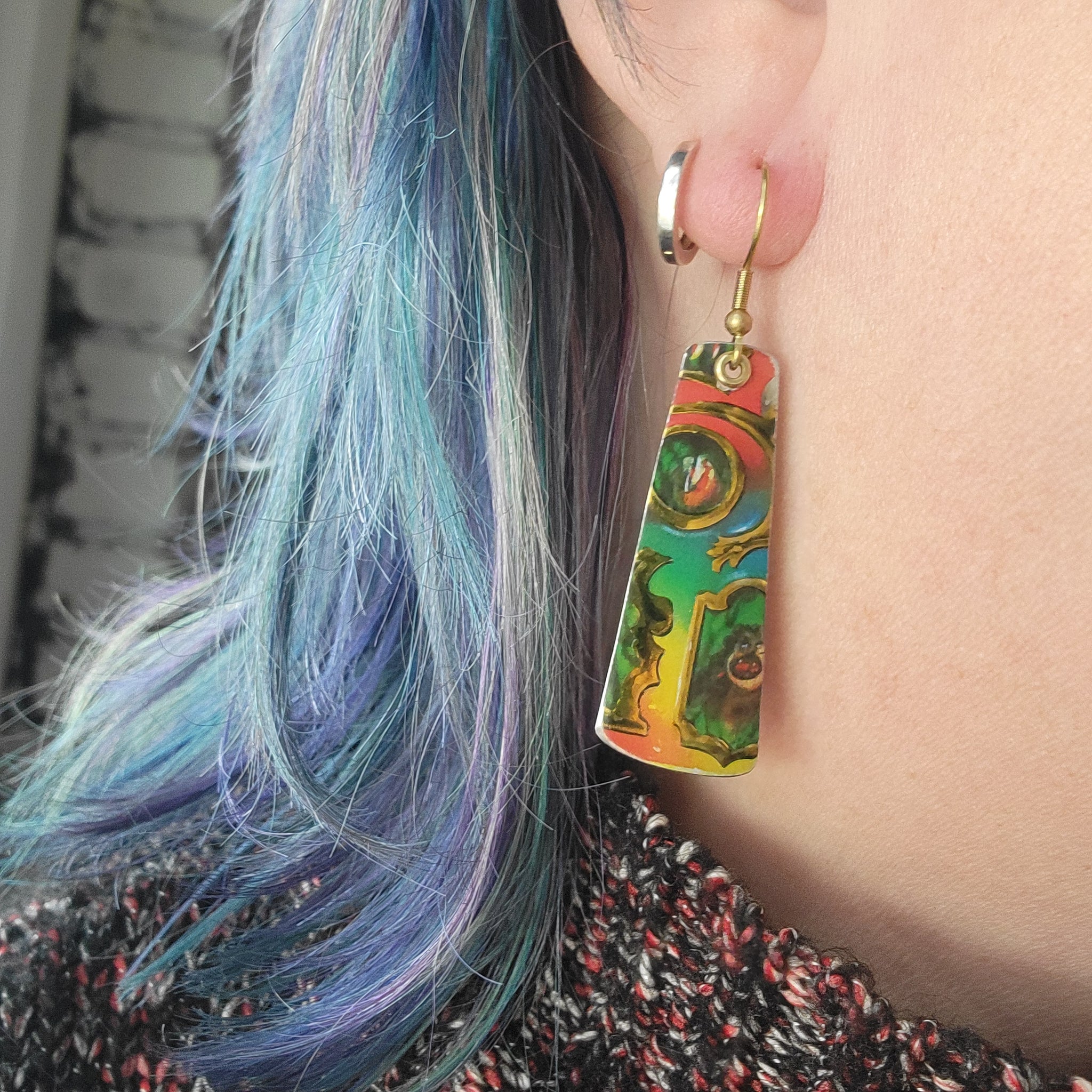 Carousel Collection - Repurposed Vintage Tin Earrings