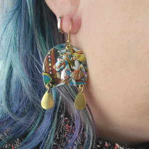 Carousel Collection - Repurposed Vintage Tin Earrings