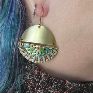 Kaleidoscope Collection - Repurposed Vintage Tin Earrings