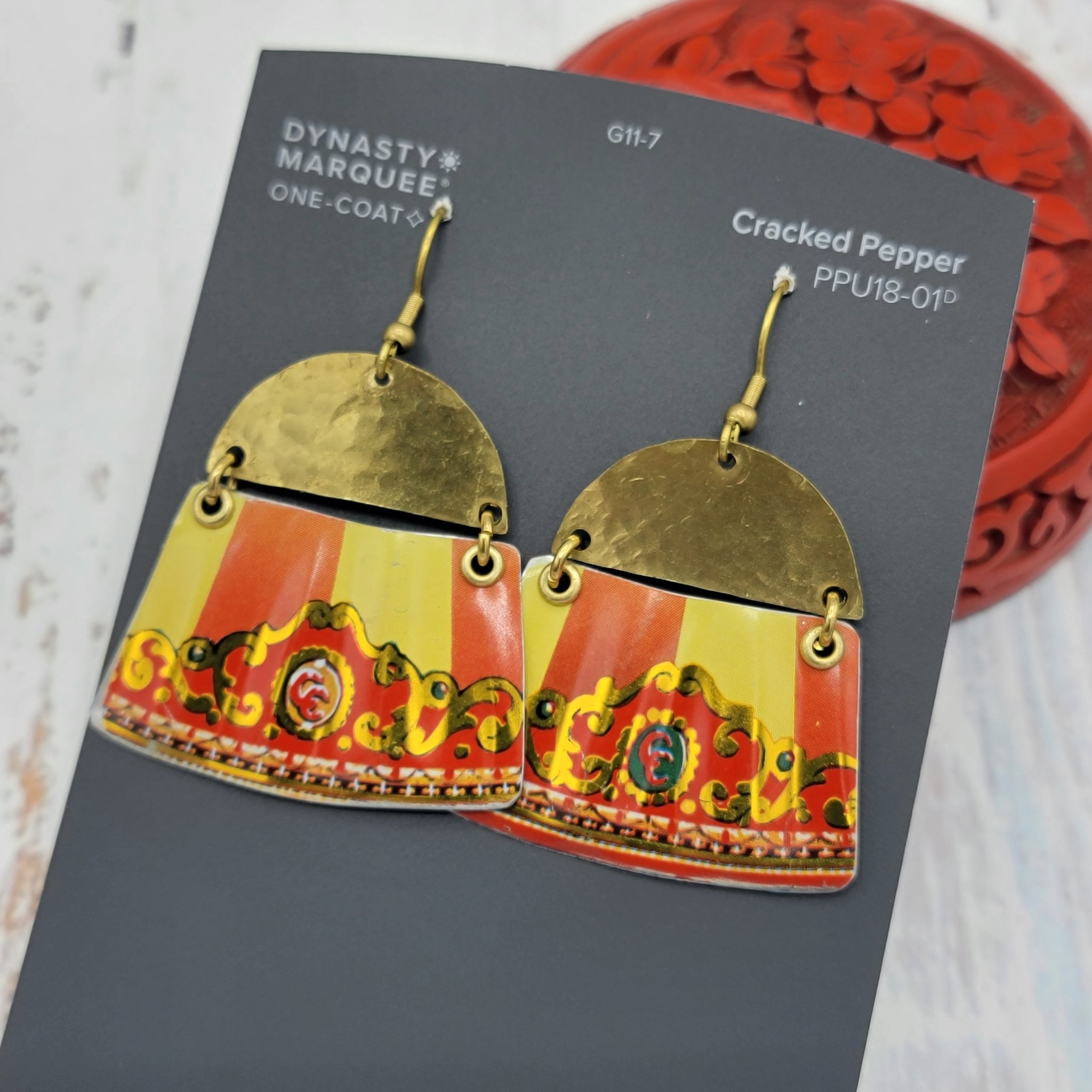 Carousel Collection - Repurposed Vintage Tin Earrings