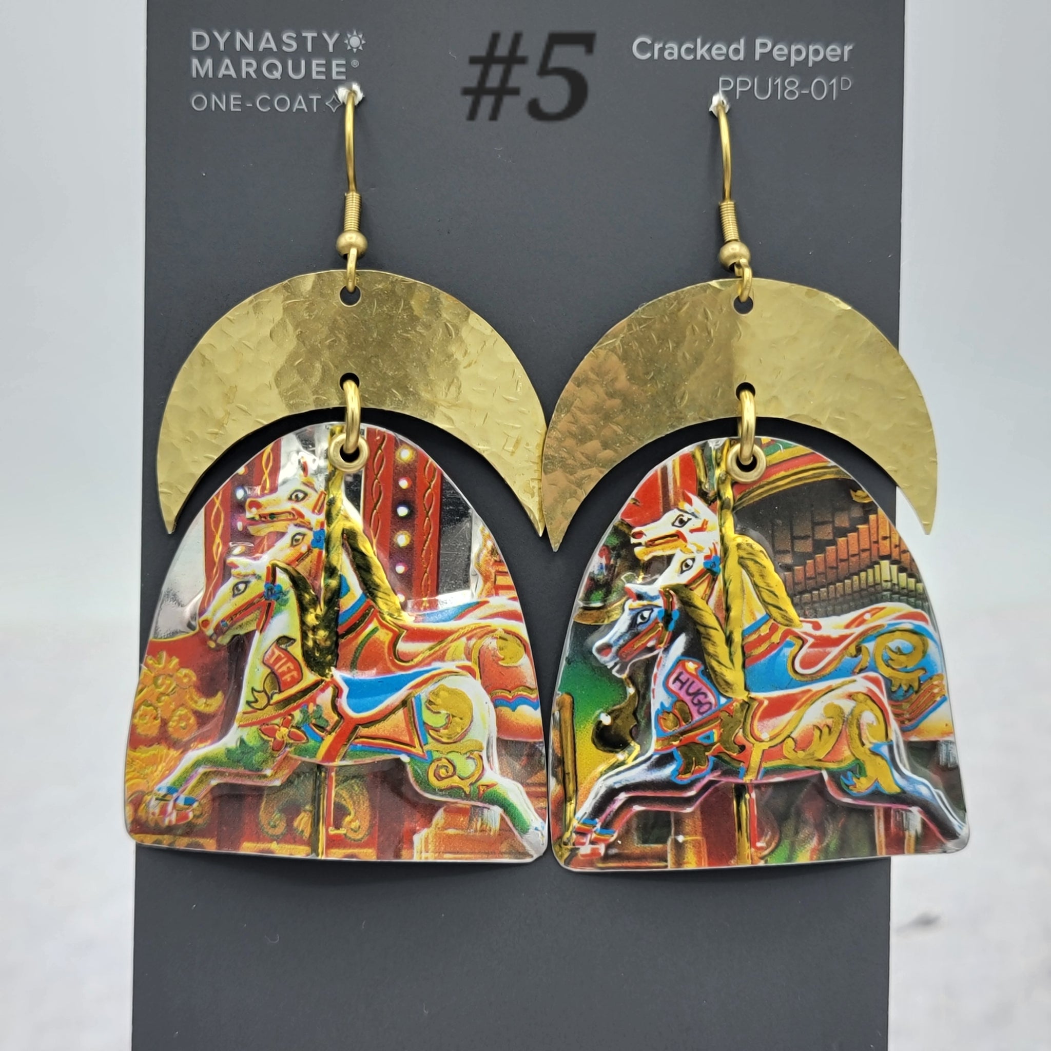 Carousel Collection - Repurposed Vintage Tin Earrings