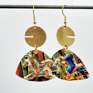 Carousel Collection - Repurposed Vintage Tin Earrings