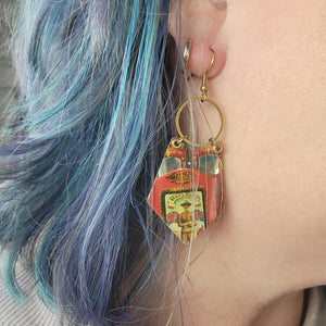 Carousel Collection - Repurposed Vintage Tin Earrings