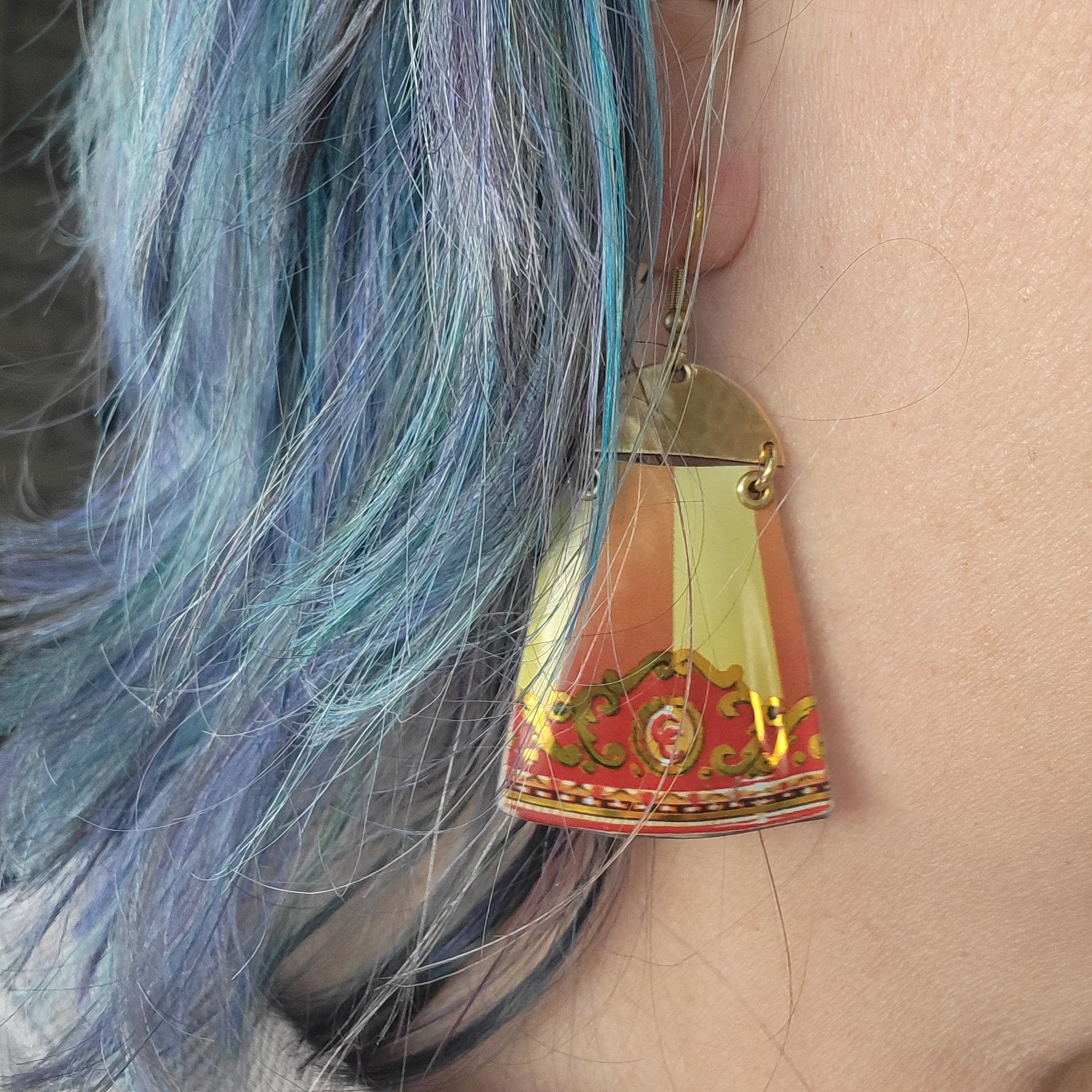 Carousel Collection - Repurposed Vintage Tin Earrings