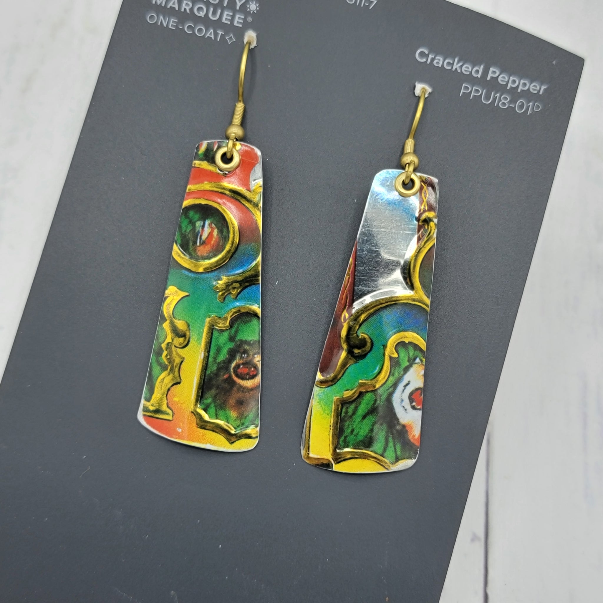 Carousel Collection - Repurposed Vintage Tin Earrings