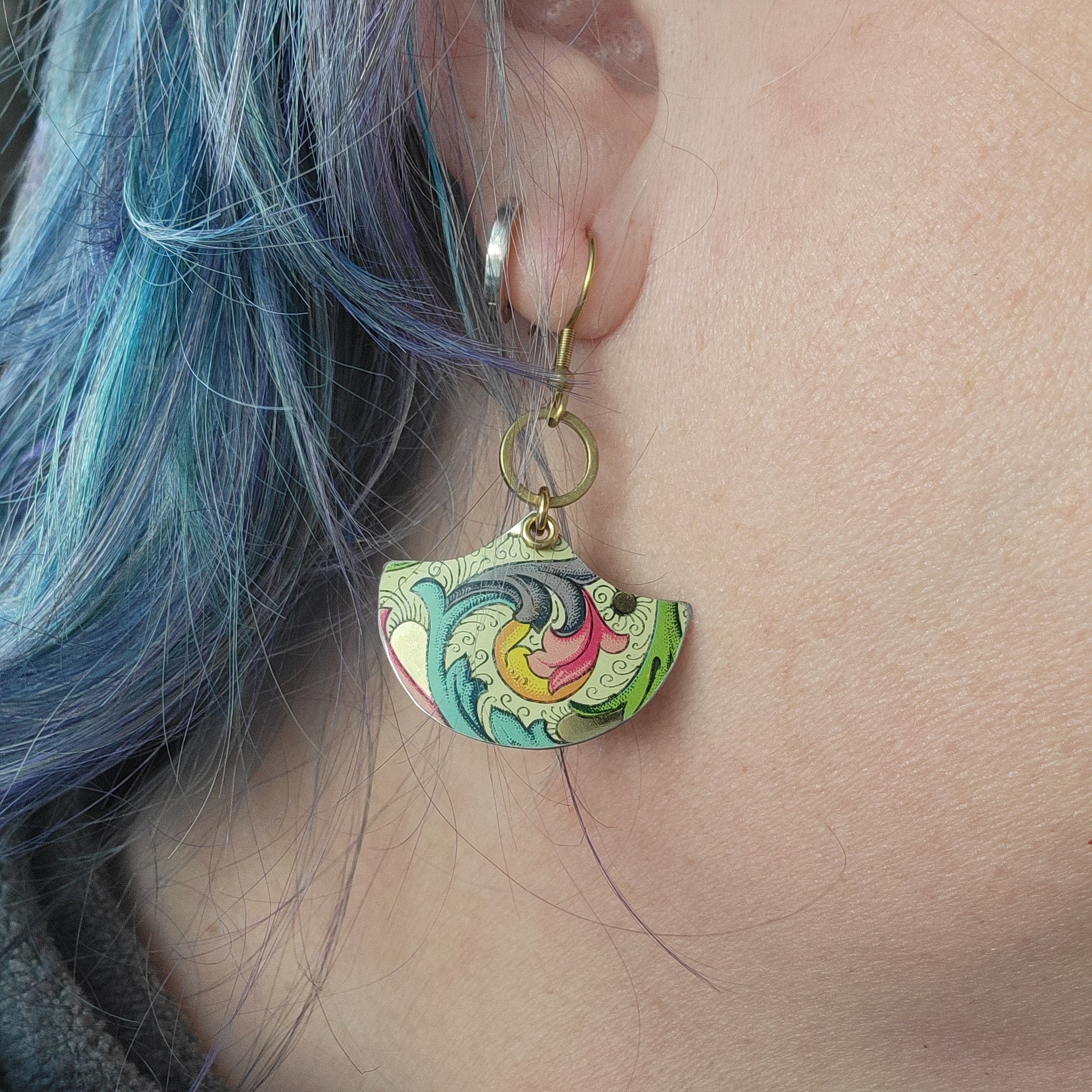 Florentine Collection - Repurposed Vintage Tin Earrings