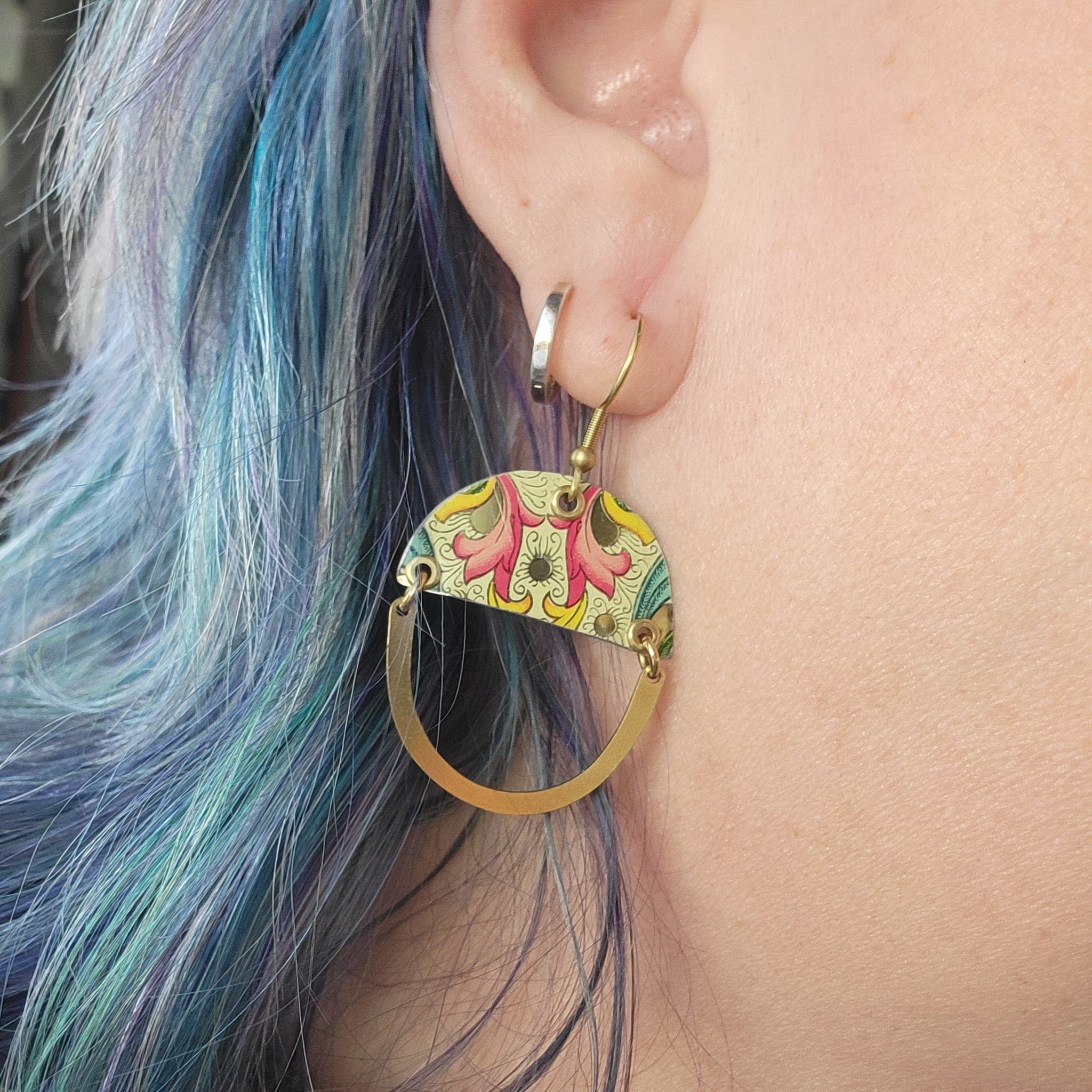 Florentine Collection - Repurposed Vintage Tin Earrings