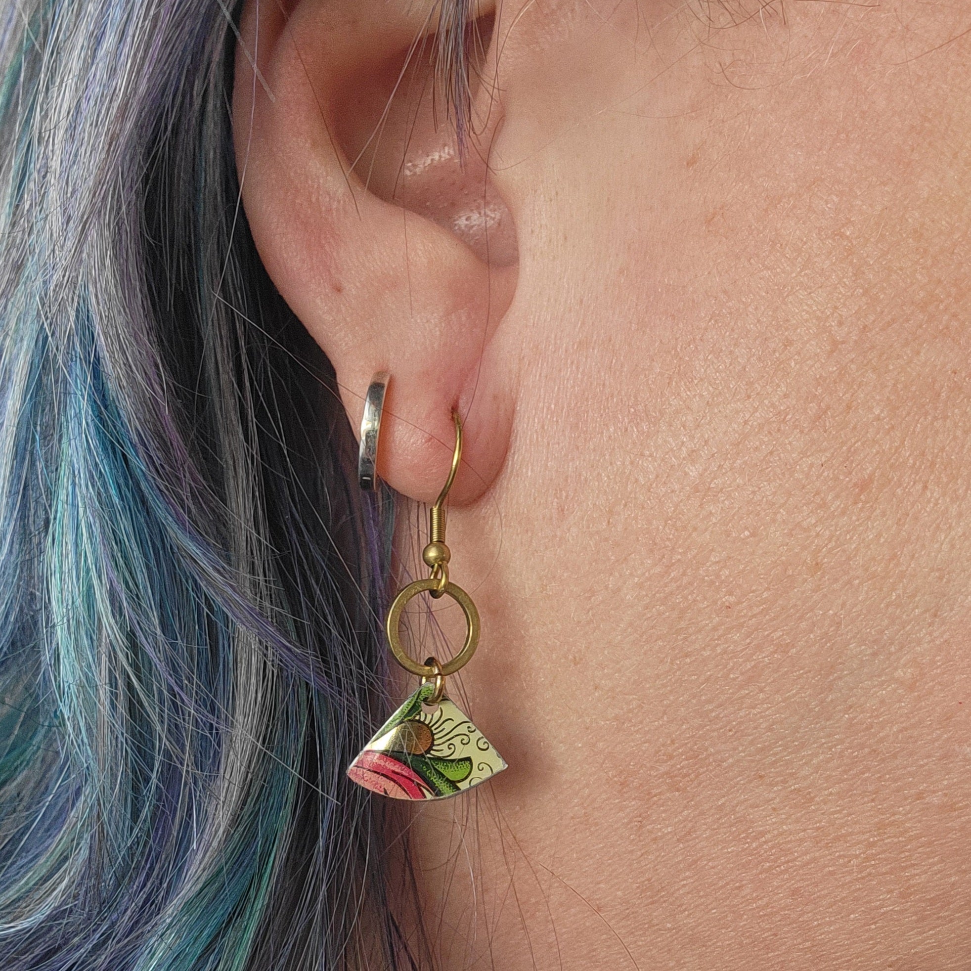 Florentine Collection - Repurposed Vintage Tin Earrings