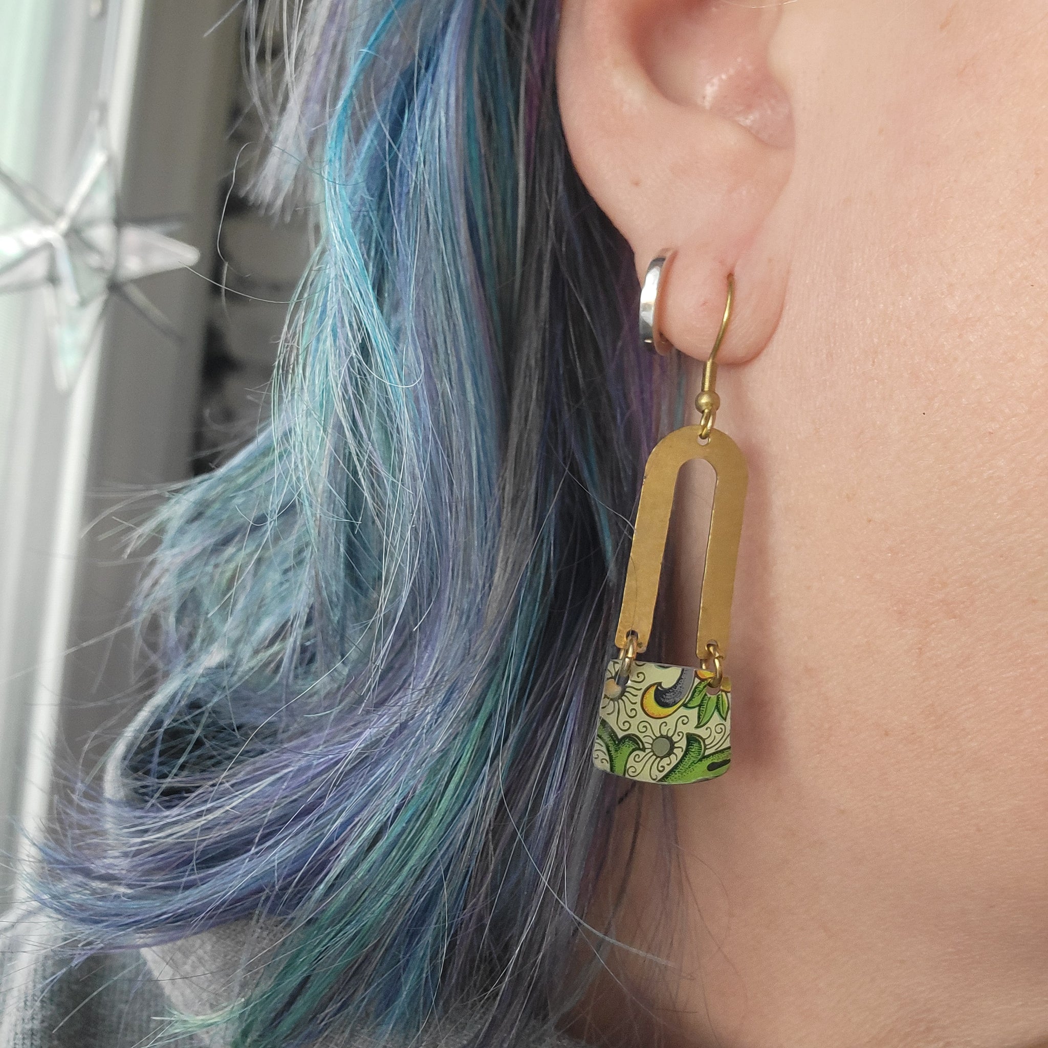 Florentine Collection - Repurposed Vintage Tin Earrings