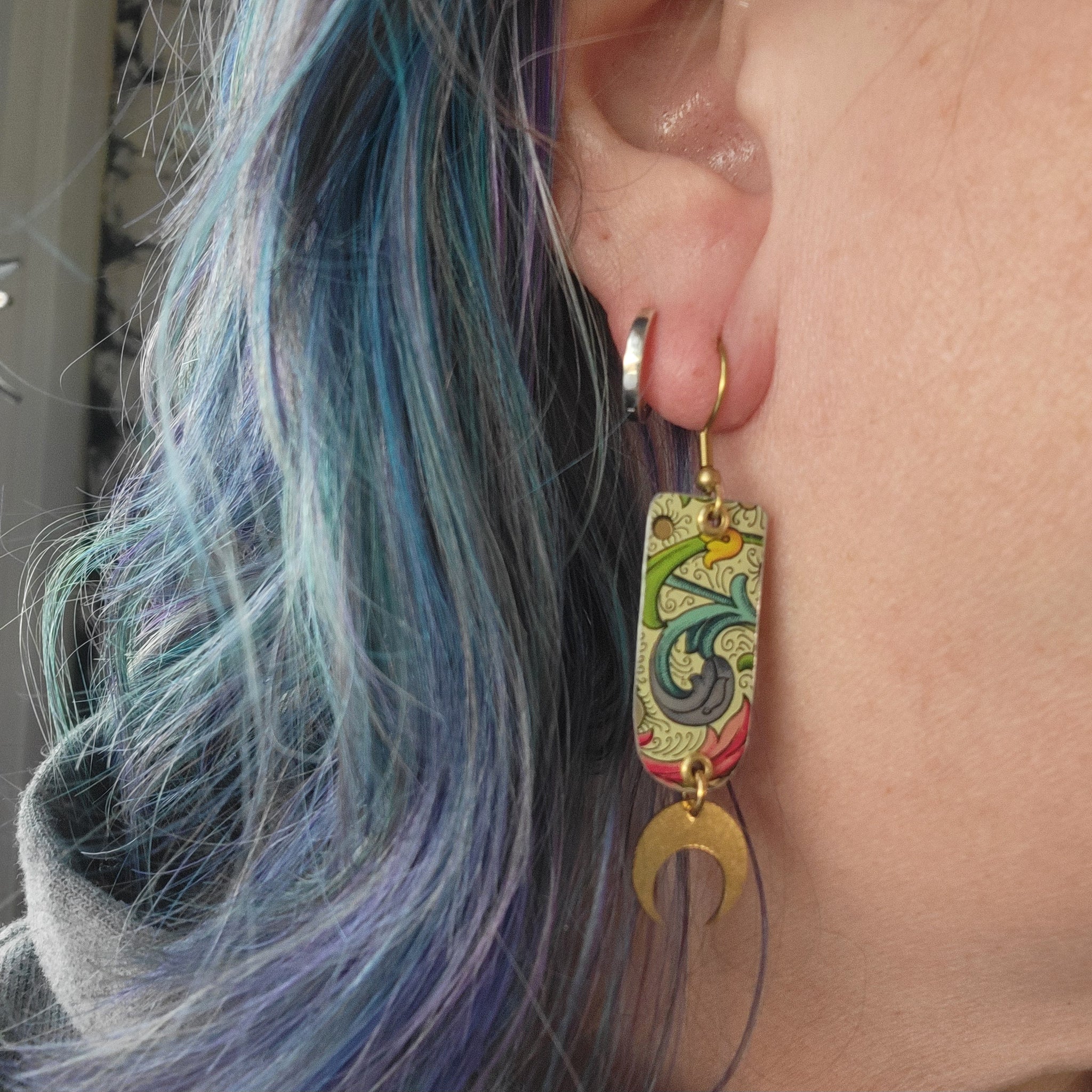 Florentine Collection - Repurposed Vintage Tin Earrings