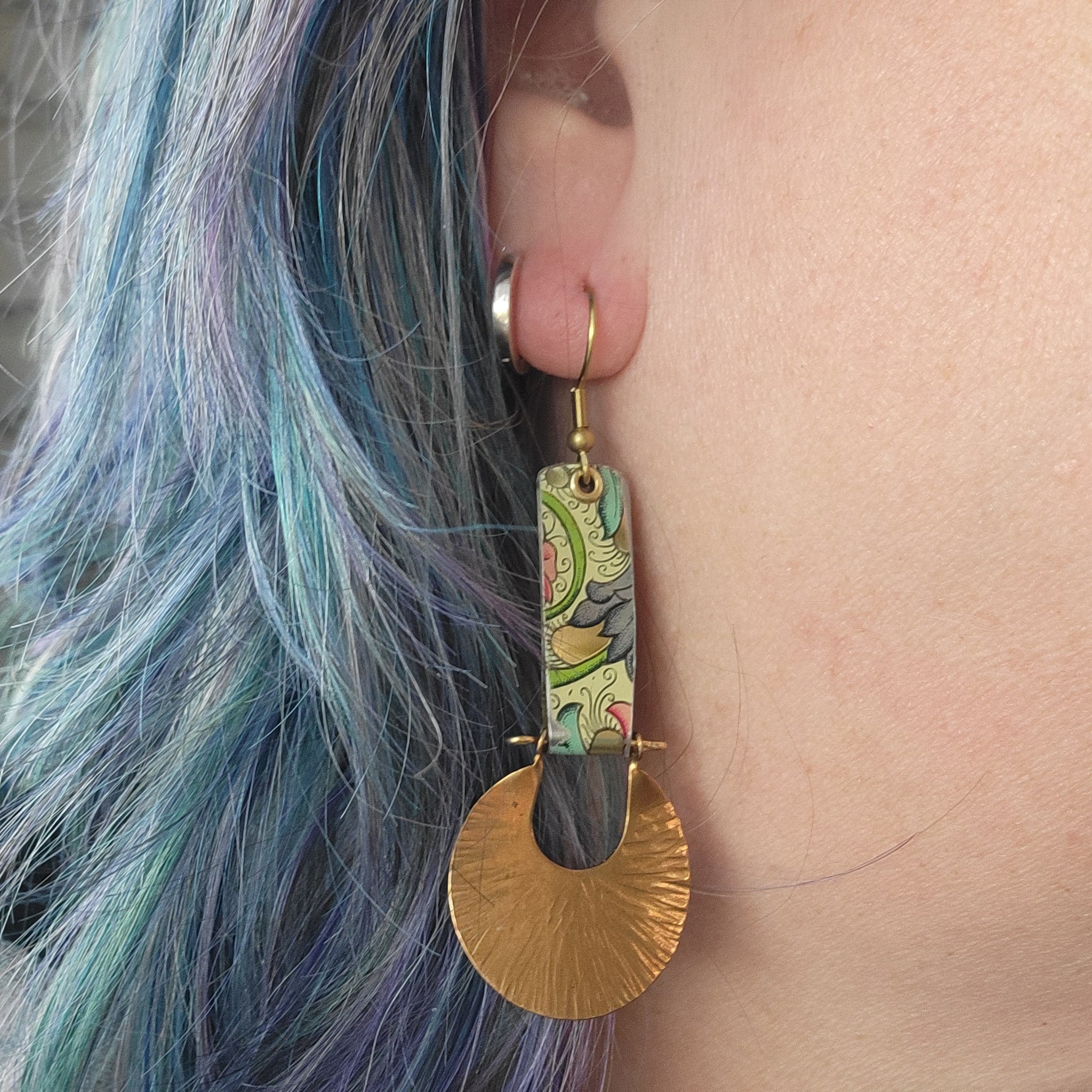 Florentine Collection - Repurposed Vintage Tin Earrings
