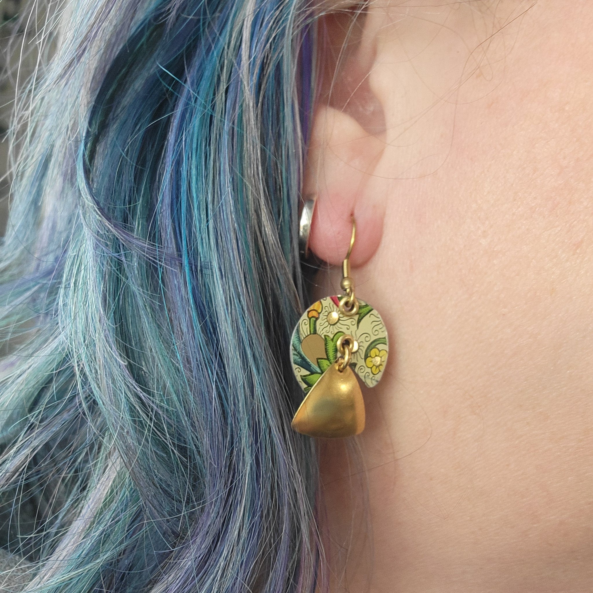 Florentine Collection - Repurposed Vintage Tin Earrings