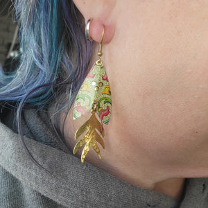 Florentine Collection - Repurposed Vintage Tin Earrings