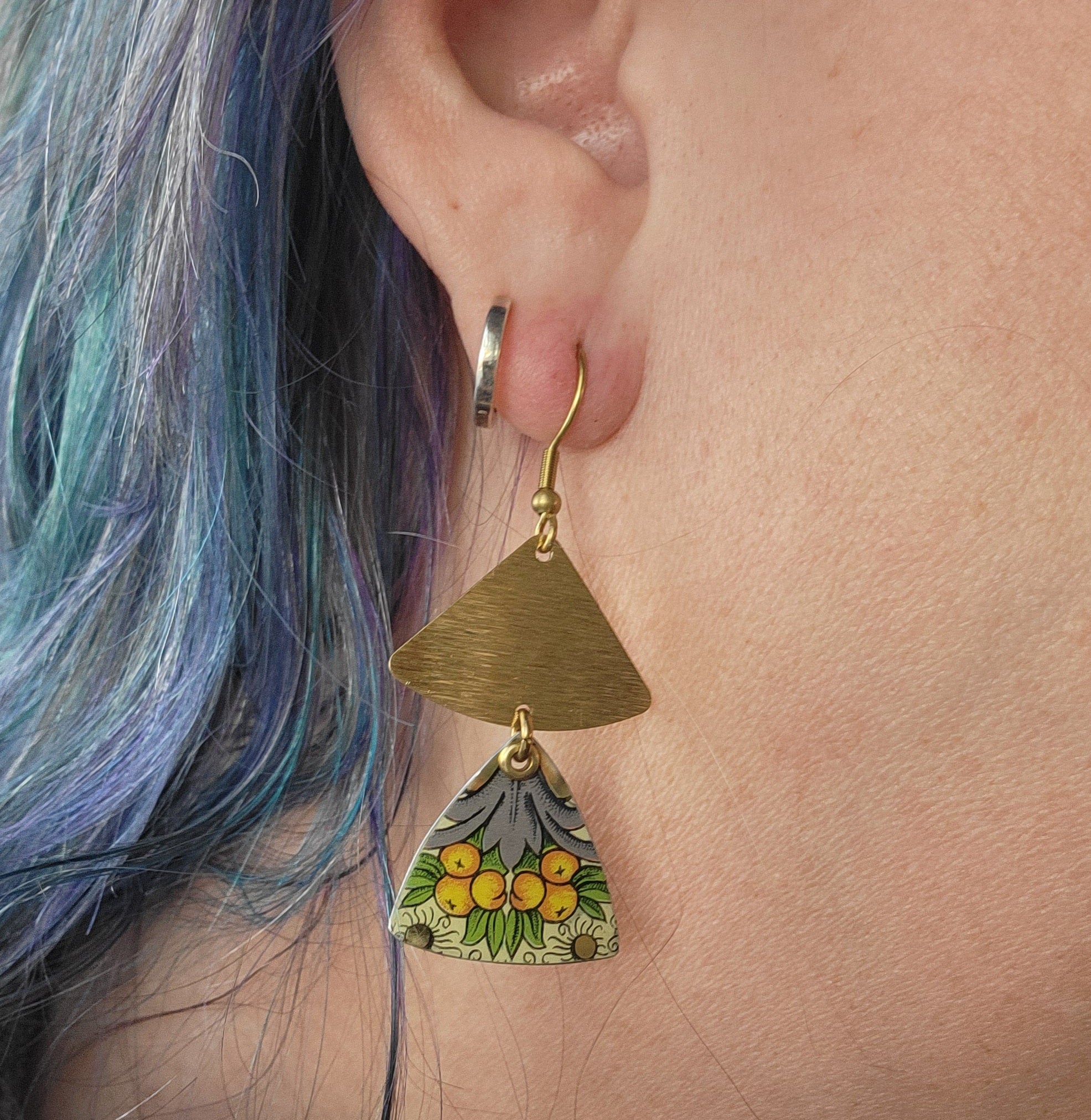 Florentine Collection - Repurposed Vintage Tin Earrings