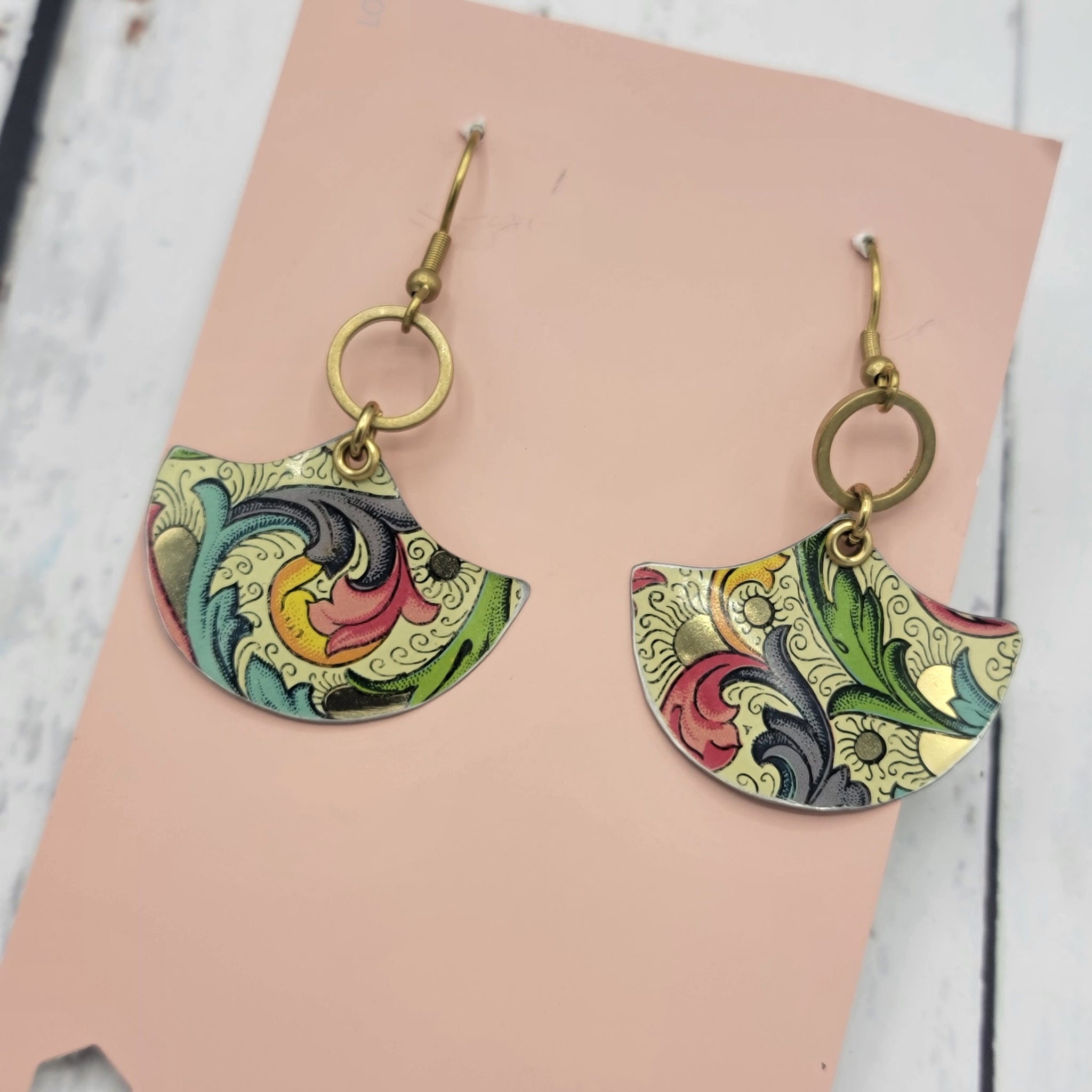 Florentine Collection - Repurposed Vintage Tin Earrings