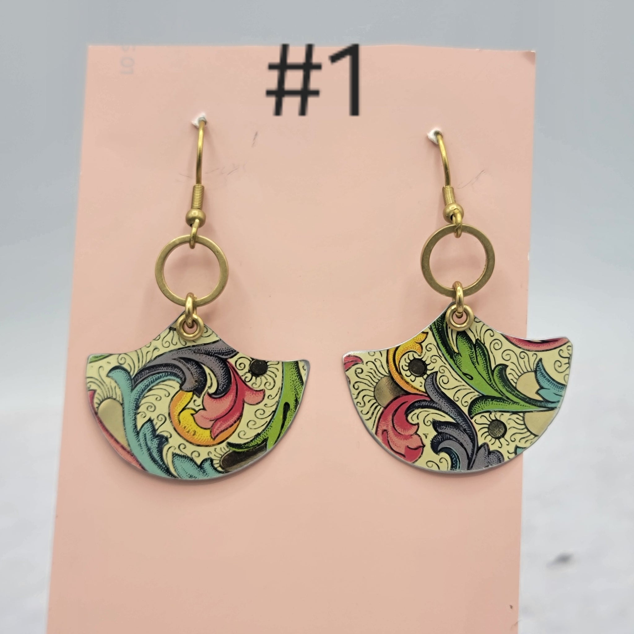 Florentine Collection - Repurposed Vintage Tin Earrings