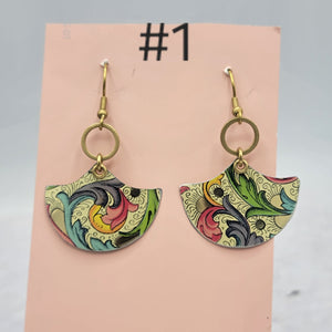 Florentine Collection - Repurposed Vintage Tin Earrings