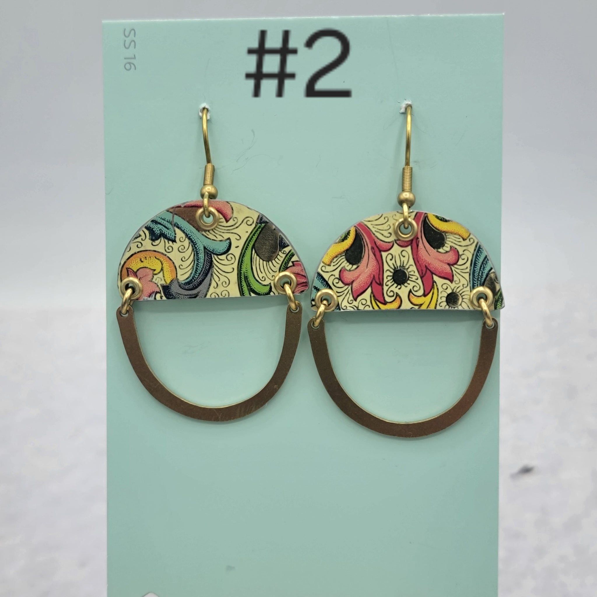 Florentine Collection - Repurposed Vintage Tin Earrings