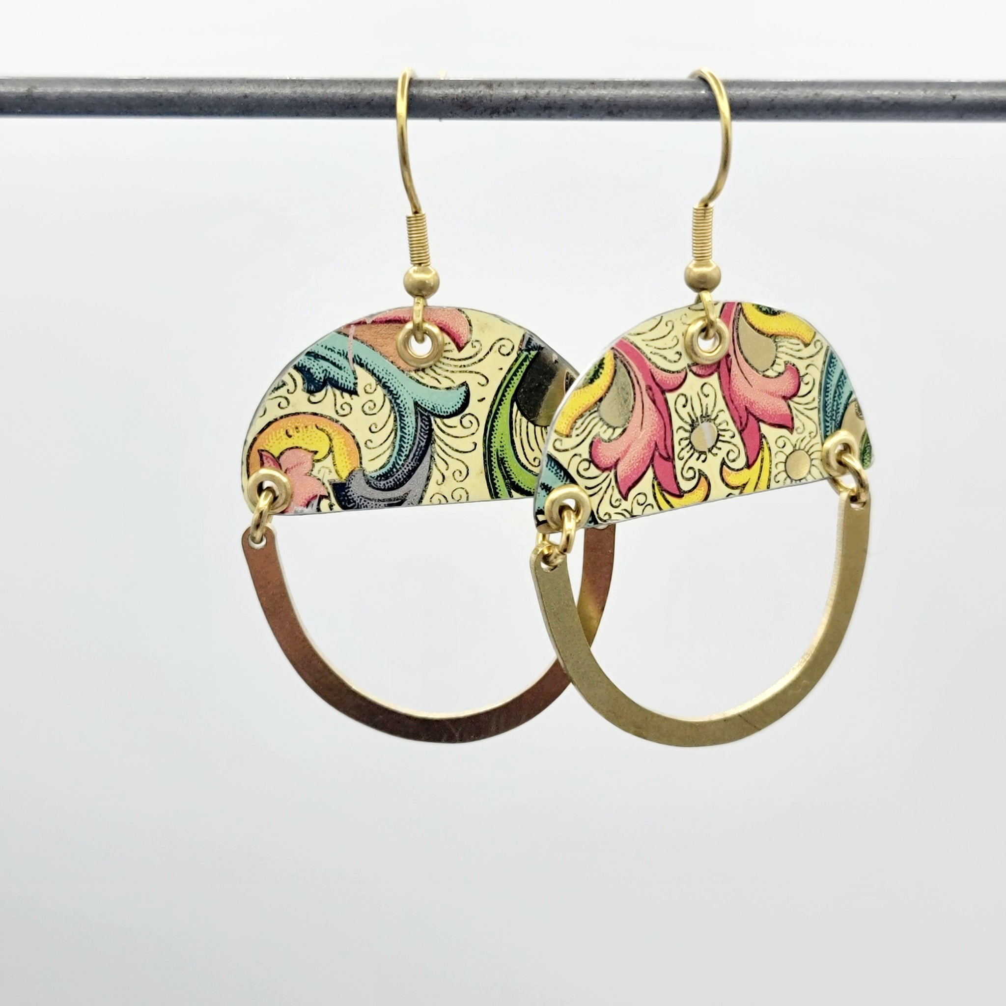Florentine Collection - Repurposed Vintage Tin Earrings