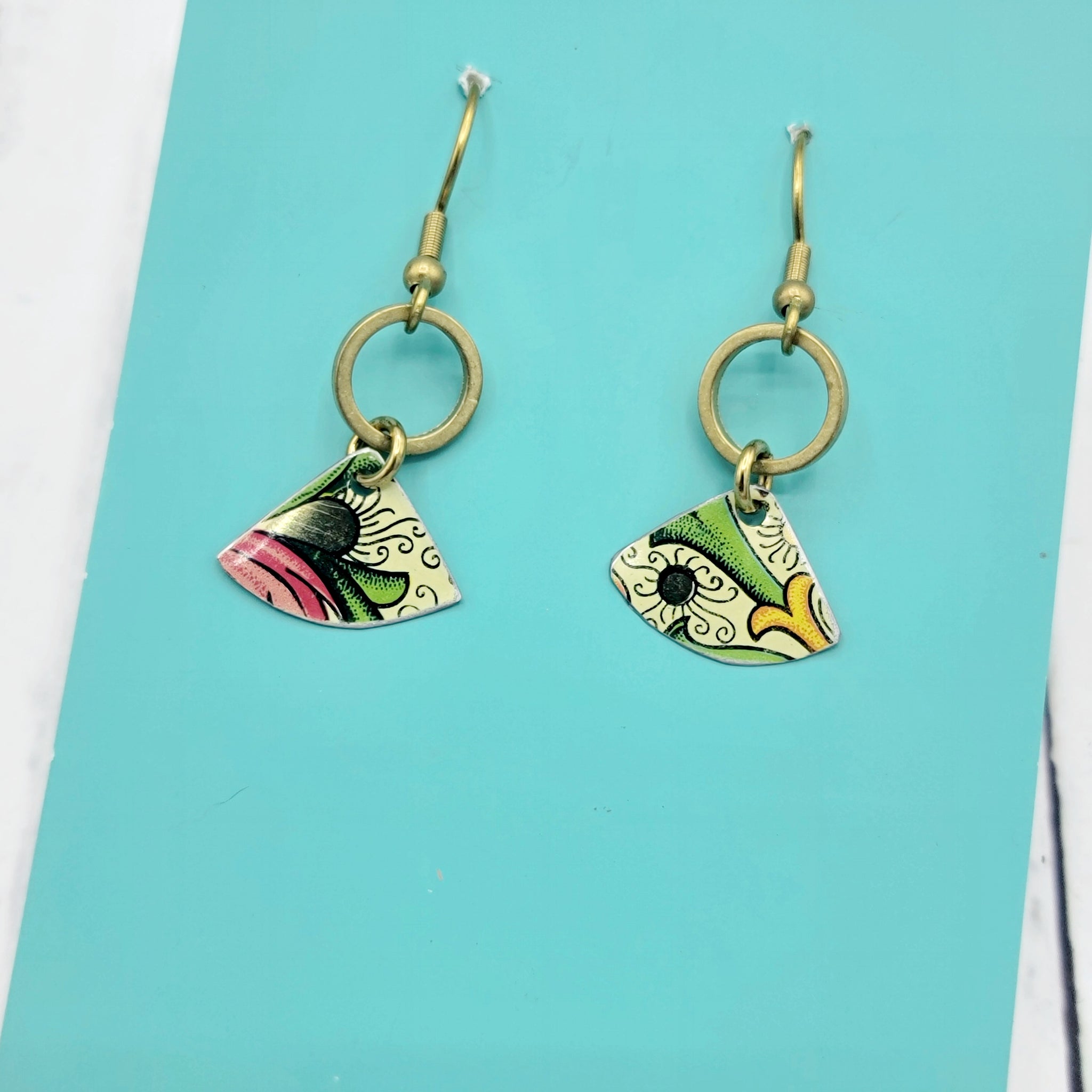 Florentine Collection - Repurposed Vintage Tin Earrings