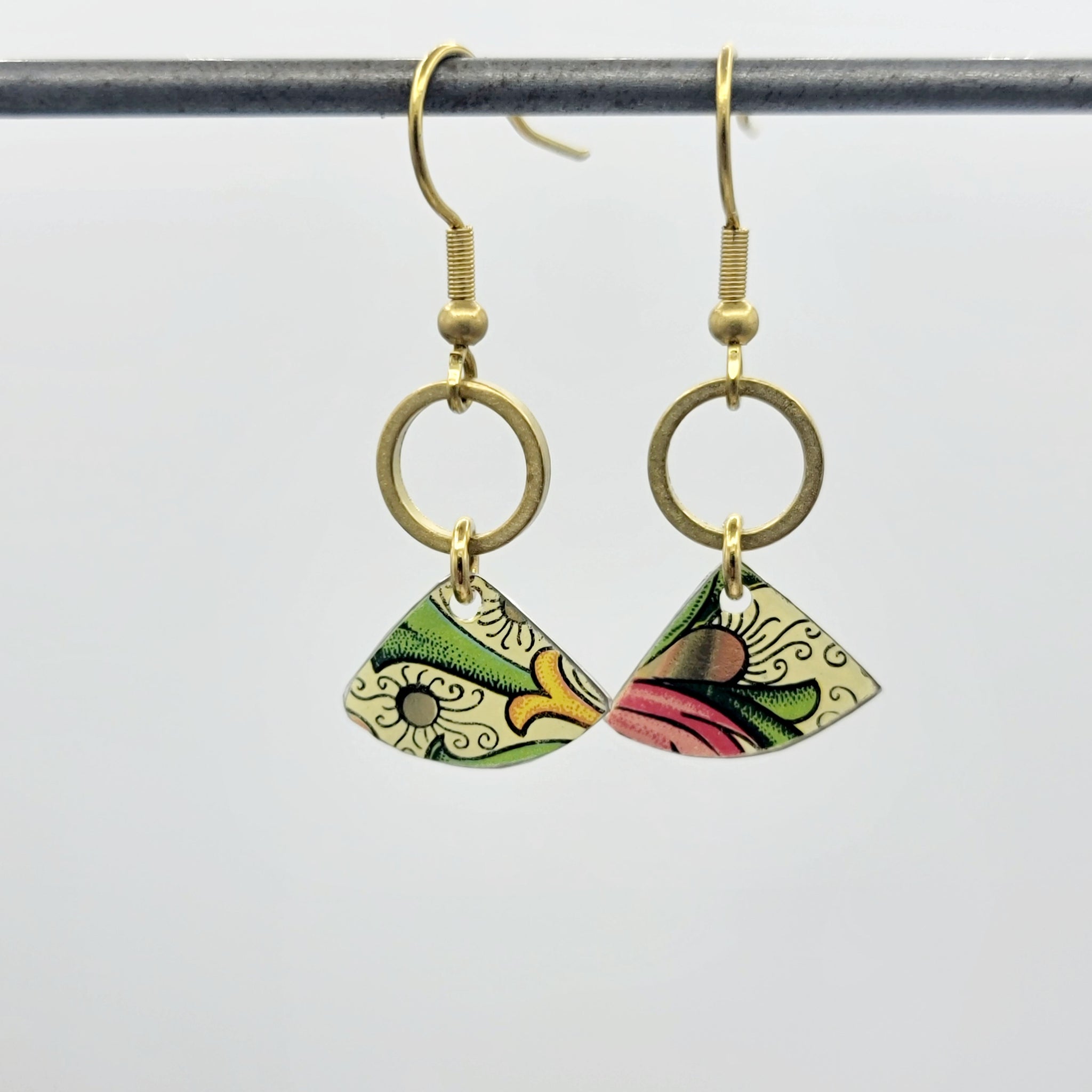 Florentine Collection - Repurposed Vintage Tin Earrings