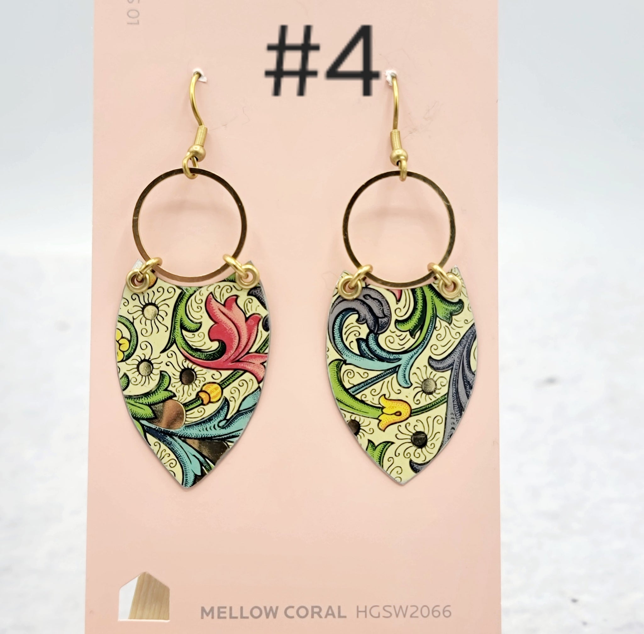 Florentine Collection - Repurposed Vintage Tin Earrings